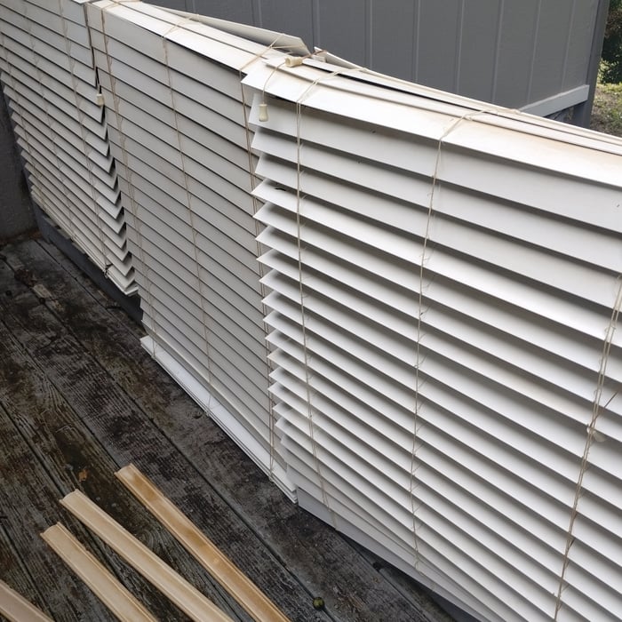 Blinds after cleaning