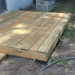 1ft by 8 ft deck complete
