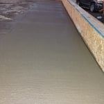 Freshly poured concrete
