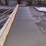 Freshly poured concrete