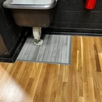 LVP added under the sink for added protection from moisture