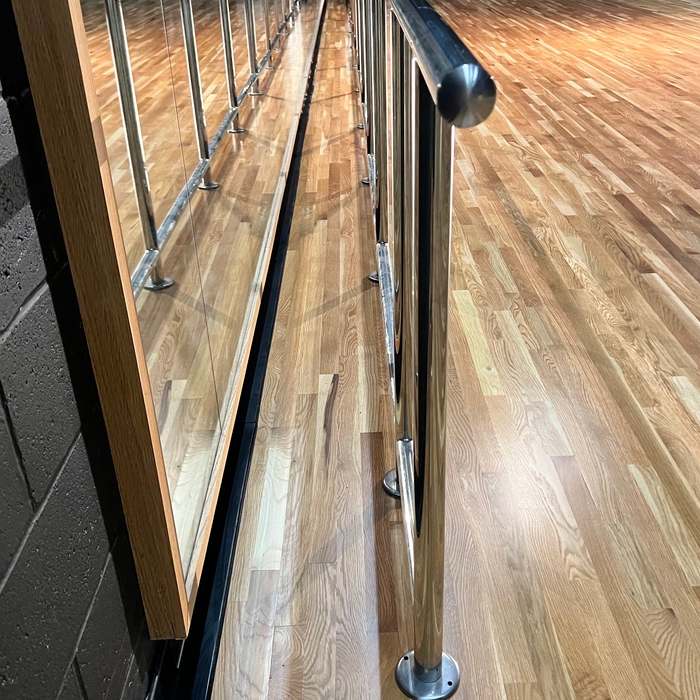 Tough spot behind the rail. Sealed and finished product