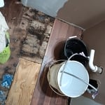 Water dripping made sure had something so didn't cause anymore water damage.