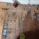 Tearing old bathroom out
