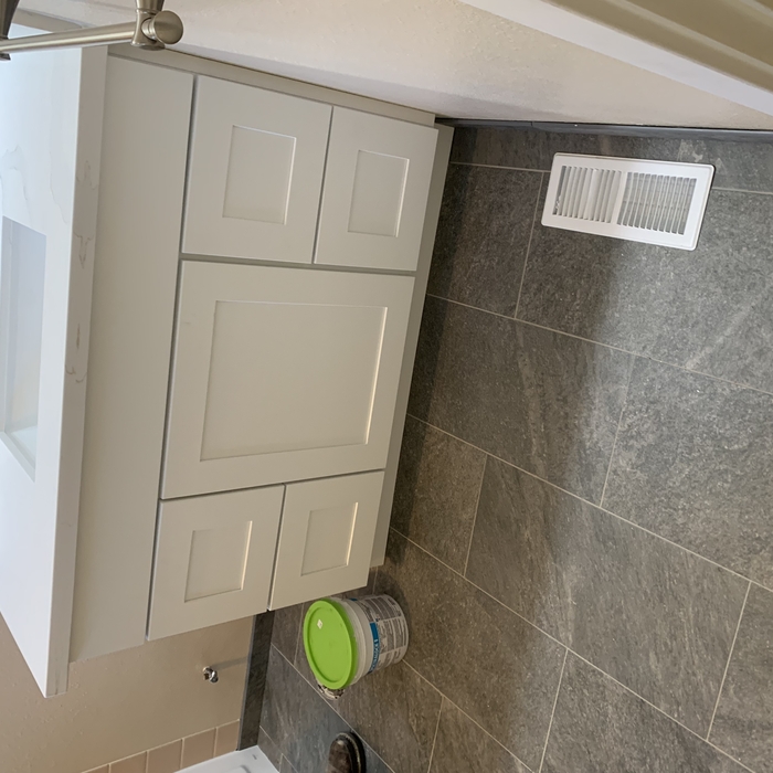 Bathroom tile and vanity