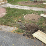 Prep for 4 x 4 post installation