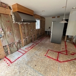 Old kitchen stripped away. Ready for the new!