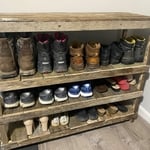 Reclaimed Wood Shoe Rack