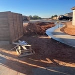 Landscaping and Garage built