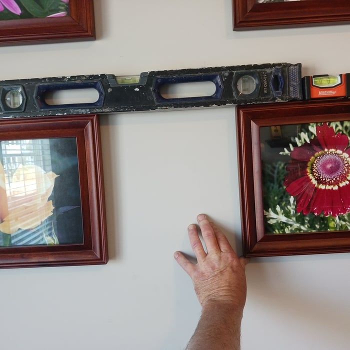 Hanging photos