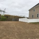 White vinyl privacy fence