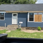 We roofed fixed the framing and sided this home.