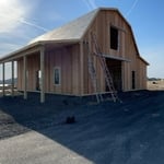 Custom Pole Barn Build Cedar Board and Batten Siding