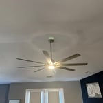 New ceiling fan in living room