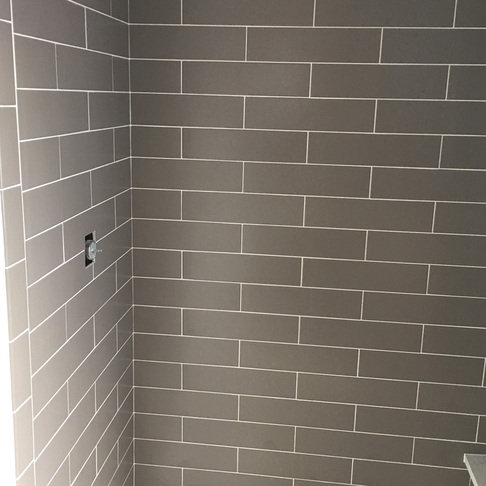 Subway tile shower