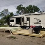 Freestanding deck with roof
