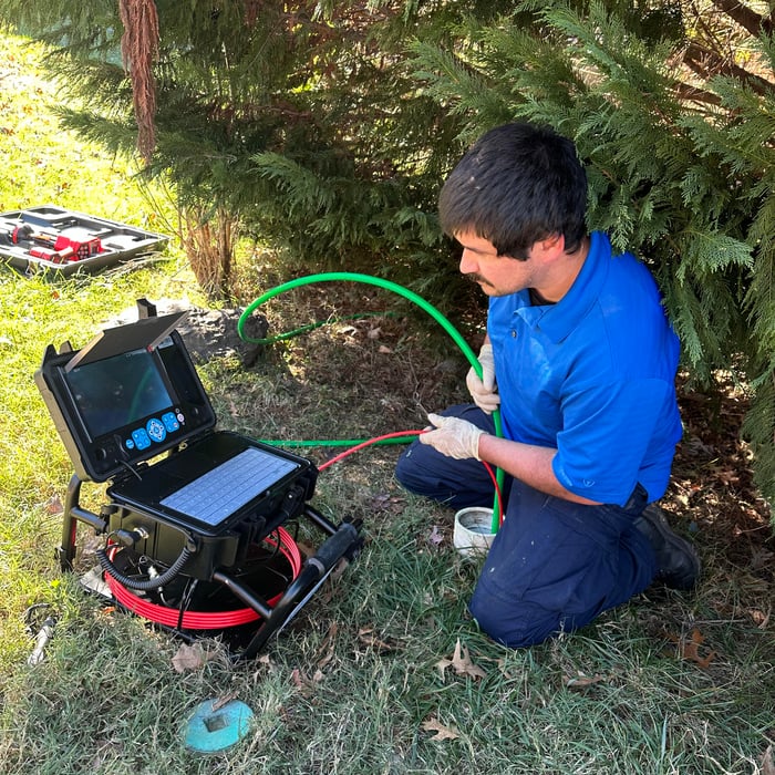Our state of the art camera equipment can help us see just what's going on in your drain system!