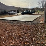 concrete slab for placement of new barn