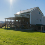 A view of the exterior of the house.