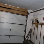 New door inside with insulation