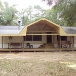 Deck on mobile home