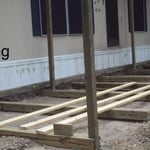 Deck on mobile home