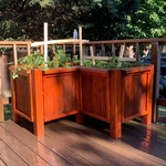Custom raised planter box.