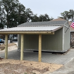 Finished product of lean too and concrete work.