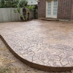 Stamped and color patio slab
