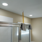 6 inch recessed lighting installed in bathroom