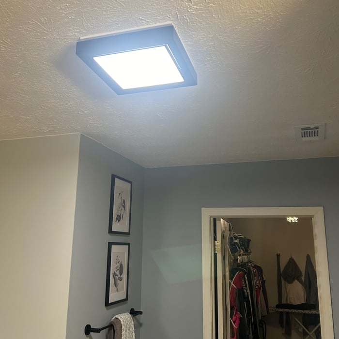 Upgraded bathroom exhaust fan/light combo