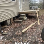 Heavy cinder blocks. Had to bust with maul.