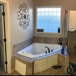 HOT TUBE AREA BEFORE RENOVATIONS.