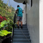 Pressure washing driveway
