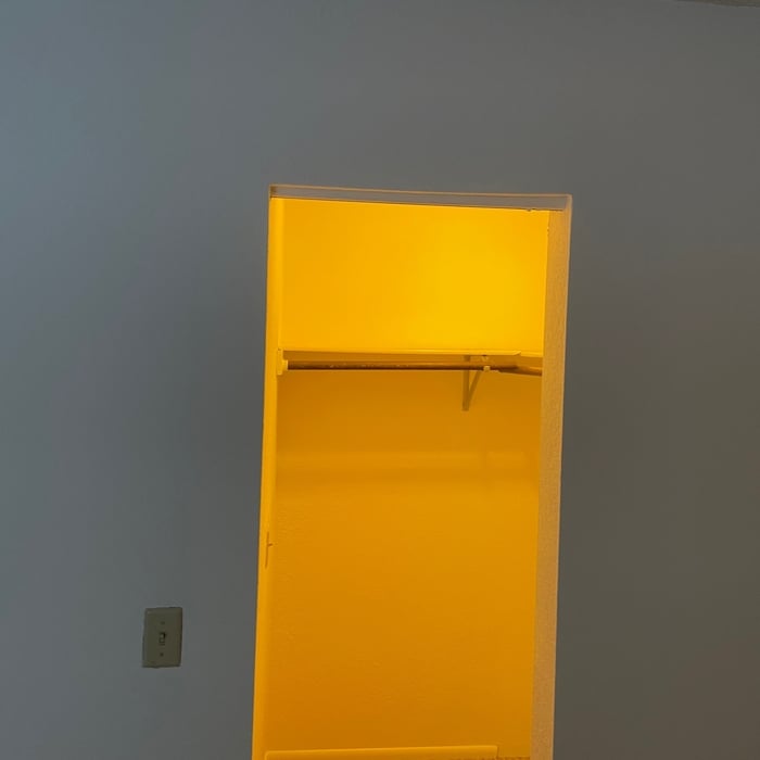 Finished product of closet