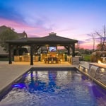 Sunset on your Omni outdoor kitchen patio