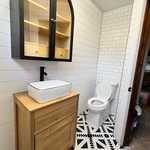modern bohemian bathroom