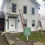 Warner House exterior paint job at Old Stone Fort, Schoharie, NY
