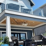 Custom deck, doorwalls