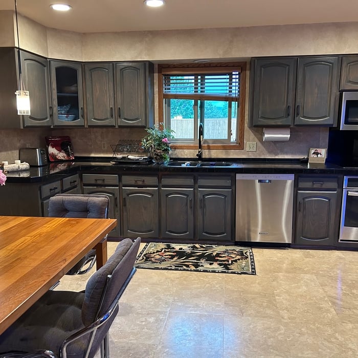 Kitchen cabinets re finished
