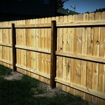 Install green treated 6ft privacy