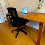 Finished desk in clients office