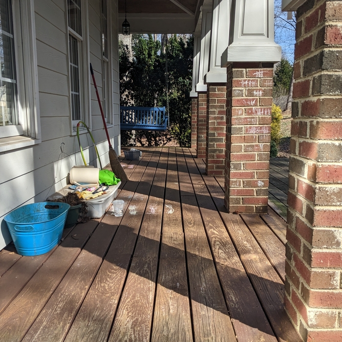 Before deck surface demolition.