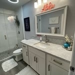 Finished bathroom remodel
