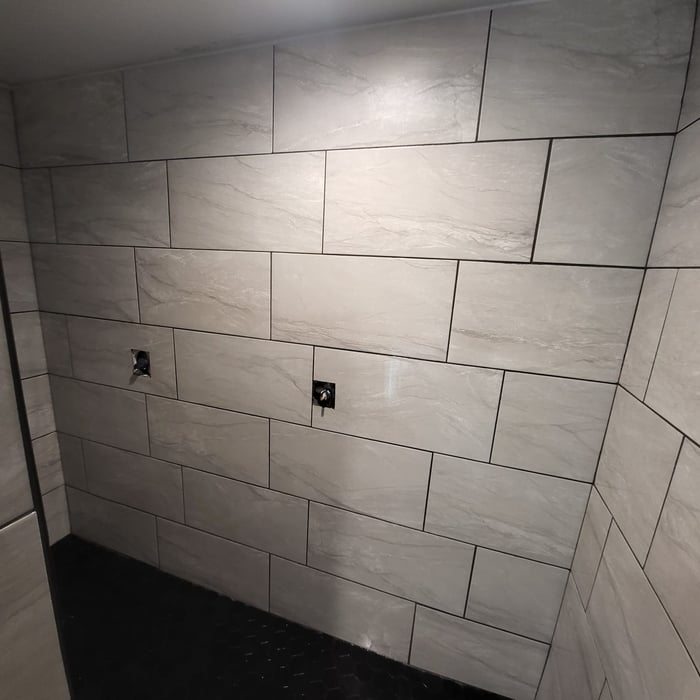 Walk in shower Tile install.