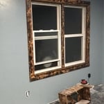 Living remodel window trim