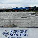 Local scout can shed roof