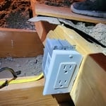 Wire route/outlet install in attic for vent hood