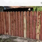 Hand cut cedar privacy fence