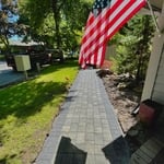 We always recommend adding a border to your patio or walkway for a clean look!